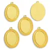 Accesorios para Joyería de Aleación DIY Piedra de Tiempo Base Ovalada Pulsera Collar Llavero Colgante C109