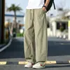 Calça Cimitarra de Seda Gelada Estilosa para Meninos, Verão Fina Respirável Marca Tendência Infantil Solta com Caimento Calça Casual Estudante