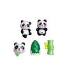 Desenho animado bonito super fofo bambu brotos de bambu panda resina acessórios DIY creme cola acessórios hairpin cabeça corda geladeira adesivo