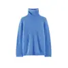26 Suéter Juvenil Estilo Coreano Nuevo Otoño/Invierno Cuello Alto Holgado Capa Base Básica Suéter de Lana Relajado Puyuan
