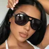 Nuevas Gafas de Sol Aviador de Doble Puente para Mujer Moda Europea Americana Estilo Callejero Geniales Modernas Montura Grande Gafas Retro de Personalidad para Hombre