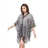 Bikini Transfronterizo de Verano Blusa de Gasa Nueva Tonalidad Ropa Bufanda de Seda para Mujer Chal de Playa de Uso Múltiple Chal Largo Grande