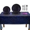 Amazon Halloween Páscoa Tema Estrela Estrela Festa de Feriado Toalha de Mesa Descartável Faca e Garfo Jogo de Louça