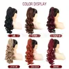 Pelucas de cola de caballo con cordón y pinza de cangrejo europeas y americanas transfronterizas, colas de caballo de onda de agua, extensiones de cola de caballo multicolor, venta al por mayor de colas de caballo