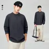 Nova blusa de moletom de outono com gola redonda, sem capuz, camiseta da moda de manga comprida, solta e versátil, roupa casual masculina, blusa de moletom pullover masculina