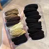 Pacote com 10 Elásticos de Cabelo de Alta Elasticidade, Presilhas Premium para Rabos de Cavalo Altos, Cordas de Cabelo Duráveis e Sem Costura