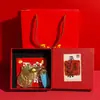 Pingente folheado a ouro, cordeiro flor de dinheiro, bode de dinheiro, pingente de ouro, chaveiro, decoração de bolsa, brinde para evento corporativo