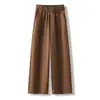 Pantalones de pierna ancha pantalones casuales pantalones de pierna recta de cintura alta pantalones largos holgados estiliza cubre las caderas hace que las piernas parezcan más largas otoño para ir al trabajo versátil casual