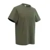 Estilo Novo de Verão Manga Curta Moda de Rua Americana Retrô Desgastado Cor Sólida Camiseta Masculina de Alta Qualidade Pesada Manga Curta Masculina