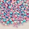 4-10mm cor mágica ABS não poroso nail art imitação pérola acessórios contas redondas artesanais diy gota cola material AliExpress