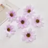 Flor de Yang Artificial Crisantemo de Crepé Pequeño Girasol Pequeño Flor de Seda Flor Artificial Cabeza de Flor Flor Flor Accesorios de Flor DIY Boda