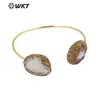 MPB087 Pulsera Apilable Clásica Vintage Cabeza y Cola con Circonita de Perla Latón Fino para Niñas Regalo del Día de los Caídos