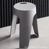 Taburete de Plástico Engrosado para Adultos Sólido Taburete de Comedor Apilable Taburete Redondo Silla Simple Moderna Taburete Molino de Viento Taburete Alto