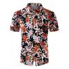 Comércio exterior transfronteiriço Nova camisa floral masculina de manga curta estilo praia tamanho grande lapela solta abacaxi estampado top masculino
