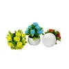 Maceta de Flores Artificiales Tamaño Mediano Maceta Ola de Agua 10 Flores Artificiales de Espuma Adorno Decorativo Escritorio Venta Caliente Transfronteriza Decoración del Hogar