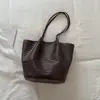 Bolsa de ombro única Xiaomi estilosa com textura tecida, bolsa tote de grande capacidade moderna, bolsa de axila casual da moda de grande capacidade