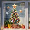 Festival de Natal Estilo Múltiplo Árvore de Natal em Aquarela Adesivos para Janela Vidro de Vitrine Porta de Vidro Decoração de Casa Adesivos Eletrostáticos para Vidro