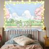 Telón de Fondo para Fotos Lindo Estilo Ins Ilustración Femenina Decoración de Habitación Mesita de Noche Dormitorio Tela Colgante de Pared para Transmisión en Vivo