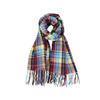 Bufanda a cuadros para mujer, directa de fábrica, otoño e invierno, estilo coreano, cachemir, cálido, contrastante, a rayas, chal, venta al por mayor.