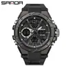 Reloj Digital Estilo Militar Sanda Moderno Genial Juvenil Luminoso para Montañismo Despertador Calendario Resistente al Agua Reloj Multifunción