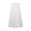 Conjunto de Camisa de Manga Longa com Estampa de Bolinhas e Calças de Verão Feminino Estilo Europeu e Americano 2026 7287