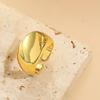 Anillo Abierto Ajustable de Cobre Nuevo Chapado en Oro Real de 14K Estilo Retro Coreano Pequeño Fresco Transfronterizo Anillo de Lujo Ligero para Mujer