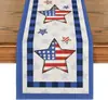 Bandeira de Mesa do Dia da Independência Americana Decoração de Cozinha Toalha de Mesa Americana Linho Estampado Utensílios de Mesa Lugar Americano Toalha de Mesa para Gabinete de TV