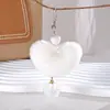 Bolso de peluche con forma de corazón de melocotón para teléfono móvil, llavero colgante, accesorio para otoño e invierno