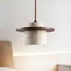 Lámpara de araña para mesita de noche de dormitorio, estilo Wabi-Sabi japonés de travertino amarillo, lámparas estilo crema retro de mediados de siglo para restaurante, bar, casa de huéspedes