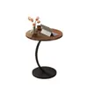 Mesa de centro redonda pequena para uso doméstico, adequada para apartamentos pequenos, sala de estar, mesa lateral de sofá, design moderno e minimalista, pequena mesa de centro criativa, mesa de cabeceira