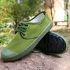 Zapatos de Liberación genuinos, protección laboral, entrenamiento, obra, tenis amarillos, granja, construcción, lona resistente al olor, antideslizante, resistente al desgaste, zapatos de trabajo para entrenamiento militar