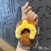 Lindo colgante de pantufla de peluche, muñeco de chancla con cara sonriente, decoración de bolso, llavero, pequeño regalo para estudiantes y parejas