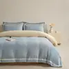 Ropa de Cama de Terciopelo de Leche Lujo Ligero Juego de Cuatro Piezas Terciopelo Coral Engrosado Felpa Sábana Funda de Almohada Funda de Edredón Juego de Cama de Tres Piezas Sábana