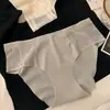 Ropa Interior Transparente de Malla Sexy de Seda de Hielo Sin Costuras para Mujer Verano Delgado Transparente Cintura Media-Baja Encaje Tacto Nude Tanga para Mujer