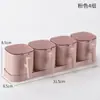 Conjunto de Caixas de Temperos para Cozinha com Tampas, Pote de Sal, Caixa de Armazenamento de Condimentos Doméstico com Colher