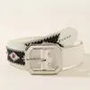 Personalizable2026 Nuevo Cinturón de Remaches y Lentejuelas para Mujer Muchos Estilos de Moda Punk Cinturón de Cuero para Mujer Casual Coreano