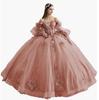Vestido de Noche Transfronterizo de un Hombro con Falda Abullonada Floral y Mangas Abullonadas, Nuevo Estilo 2026 para Fiesta de Cumpleaños