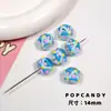 Líneas de Cuentas Pintadas a Mano, Accesorios de Cuentas Sueltas Hechos a Mano, Joyería Hecha a Mano, Pulseras, Collares, Cadenas para Teléfono Móvil Multicolores Hechos a Mano para DIY, Divertido