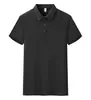 Camisa polo de cor sólida, top respirável de manga curta para o verão, adequada para uso business casual, serviços de catering, administração de imóveis e uniformes de equipe corporativa.