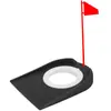 Bandeja para putter de golf de plástico extraíble, ejercitador de putter con bandera, accesorios auxiliares para putter de golf en interiores, suministros