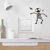 Ventilador Xi personalizado interruptor adesivos desenhos animados choque elétrico alienígena personalidade adesivos de parede interruptor decoração removível autoadesivo KG108