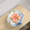 Poppy DIY Molde de Caixa de Armazenamento de Prato de Resina com Cristais Prato Hexagonal Caixa de Armazenamento Hexagonal Molde de Silicone