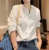 Elegante blusa de cuello cuadrado para mujer, nueva colección otoño 2026, manga larga, corte holgado, adecuada para el trabajo, top estiloso