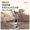 Jaula para Perros Teddy Especial para el Hogar Casa de Metal para Perros Tipo Plegable Espacio Grande Interior Jaula para Perros Medianos y Pequeños Jaula Valla para Mascotas