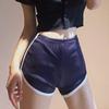 Shorts Esportivos Feminino Verão Roupa Externa Cintura Alta Emagrecedor Casual Costura Calças Fitness Pequeno Formato A Perna Larga Hot Pants Ins