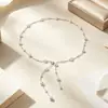 Cadena de cintura versátil coreana y japonesa para mujer, elegante y simple, con colgantes de perlas grandes y pequeñas, accesorio de cintura para vestidos