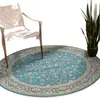Alfombra redonda de imitación cachemir persa vintage transfronteriza para sala de estar, resistente a la suciedad, lavable a máquina, alfombra para sofá, antideslizante, cómoda alfombra de noche