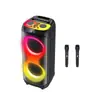 Popular Alto-falante Sem Fio para Festa de Comércio Exterior com Subwoofer, Alta Potência 160W, Alto-falante com Luz Colorida para Reuniões ao Ar Livre e Dança Quadrada