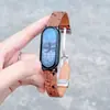 Adequado para Pulseira de Relógio Xiaomi Mi Band 11, Pulseira de Relógio Magnética de Couro com Padrão de Carpa e Dragão para Xiaomi 9/8 Nfc, Masculina e Feminina