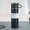 Taza Recta Termo de Acero Inoxidable 304 de Gama Alta con Tres Tapas Set de Caja de Regalo Regalo de Negocios Venta al por Mayor Portátil Popote
